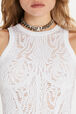 Robe en maille à col rond sans manches Blanc vue de détail 1