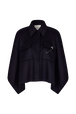 Reversable cape Navy front view