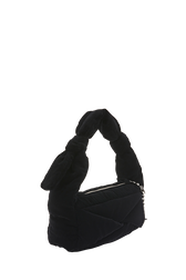 Sac baguette Demi-Pull  en velours Noir vue de dos