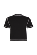 T-shirt col rond manches courtes en jersey de coton Noir vue de dos
