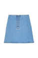 Mini jupe jean femme Stonewashed indigo vue de dos