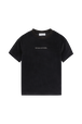 Women Velvet T-shirt Black front view