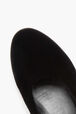 Black Velvet Anklet Ballerinas Black details view 4
