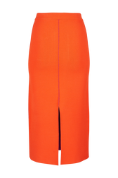 Jupe longue bicolore femme Orange vue de dos