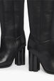 Bottes mi-hautes en cuir noir Noir vue de détail 1