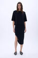 Studded collar top Black front worn view