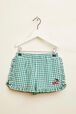 Gingham Girl Shorts Green front view