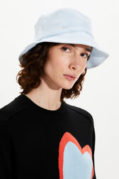 Bob en velours Baby blue vue portée de face