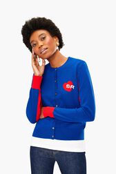 Cardigan cœur SR Baby blue vue de détail 1