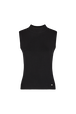 Sleeveless knitted sweater Black front view