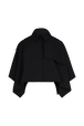 Cape crop gabardine femme Noir vue de face