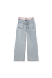 Jean en denim blanchi Stonewashed indigo vue de dos