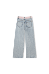 Jean en denim blanchi Stonewashed indigo vue de dos