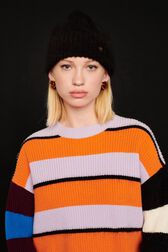 Women Multicolor Striped Sweater Multico striped details view 8