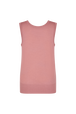 Sleeveless tank top in merino and silk Pink back view