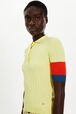 Women Ribbed Viscose Polo Shirt Baby yellow details view 2