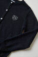 Girl Shiny Short Cardigan Black details view 2
