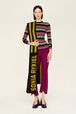 Women Multicolor Striped Sweater Multico black striped details view 3