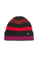 Women Multicolor Striped Beanie Multico striped front view