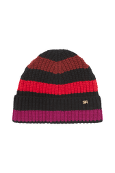 Bonnet rayé multicolore femme Multico raye vue de face