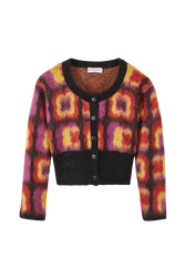 Cardigan jacquard Mai 68 femme Multico crea vue de face