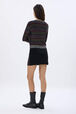Rhinestone striped skirt Multico back worn view