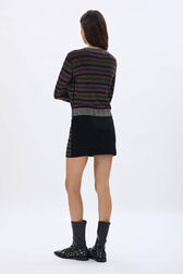 Rhinestone striped skirt Multico back worn view