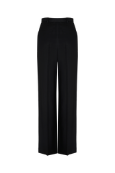 Pantalon taille haute en laine froide Noir vue de dos