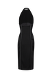 Robe en crêpe envers satin Noir vue de dos