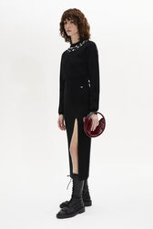 Knitted Jumper Rhinestones Black details view 1