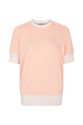 Pull manches courtes épingle Peach vue de face