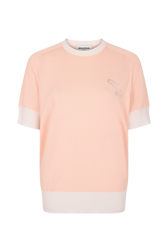 Pull manches courtes épingle Peach vue de face