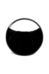 Sac Domino médium en velours Noir vue de face