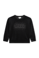 Sweat velours Noir vue de face