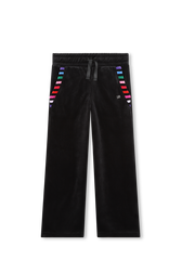 Striped Velvet Trousers Multico striped front view