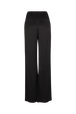 Piaf trousers in satin-back viewed crepe Black back