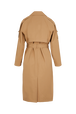 Gabardine Belted Trench Coat Beige back view