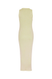 Robe débardeur longue à côtes Vert vue de dos