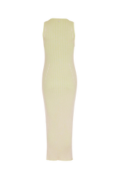 Robe débardeur longue à côtes Vert vue de dos