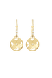 Boucles d'oreilles Golden Medals Lucky Clover Gold vue de dos