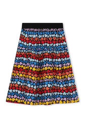 Gathered poplin skirt Multico crea striped back view
