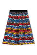 Gathered poplin skirt Multico crea striped back view