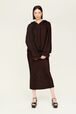 Hoodie lurex femme Raye noir/bronze vue de détail 4