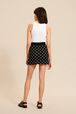 Women Jacquard Mini Skirt Black back worn view