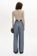 Pleated Jeans Raw back worn view