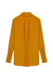 Women Velvet Shirt Mustard back view