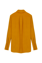 Chemise velours femme Moutarde vue de dos