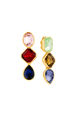 Earrings Superchromatic Triple Multico back view