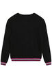 Pull en tricot motif Jacquard Noir vue de dos