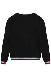 Jacquard Knitted Jumper Black back view
